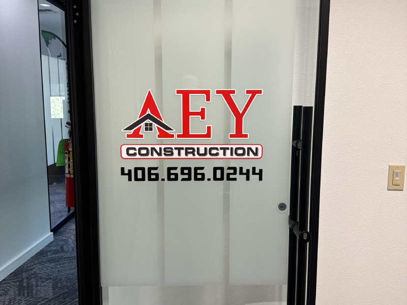 aey roofing contractors in missoula mt door signage